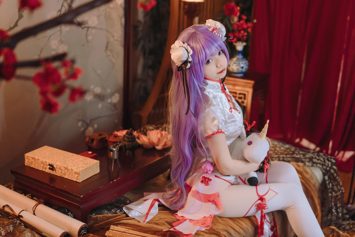 猫大人 - 碧蓝航线 独角兽 旗袍 [22P-348MB] tg@simisebaisi 【丝足阁】005.webp